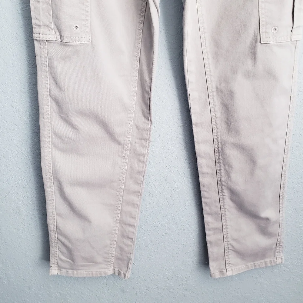 Frame Denim Washed Out Pale Olive Safari Belted Cargo Pants - Picture 3 of 9